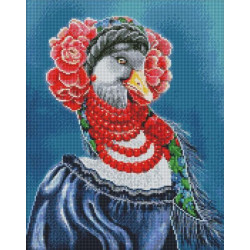 Алмазная мозаика без подрамника "Украинская гусочка" 40х50см, блистер, ТМ Идейка, Украина