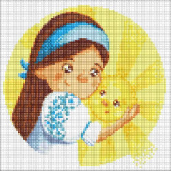 Алмазная мозаика без подрамника "Солнышко" 30х30см, блистер, ТМ Идейка, Украина