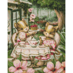 Алмазная мозаика "Чай подружек" 40х50см, в термопакете, ТМ Идейка, Украина