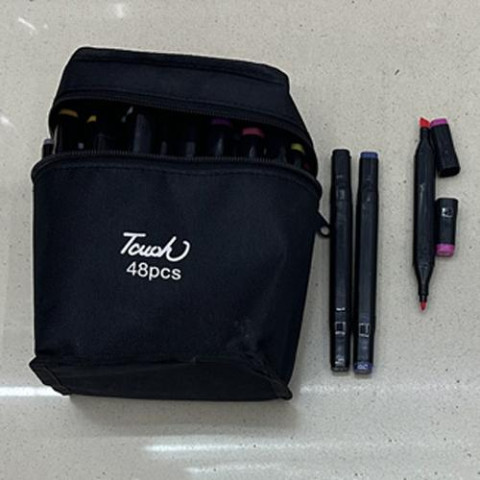 Маркеры двусторонние масляные черный корпус 36 цветов (36наб)