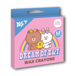 Набір воскових олівців 12 шт "Line Friends" , ТМ YES, Україна