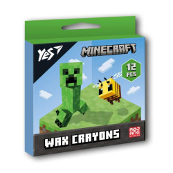Набір воскових олівців 12 шт "Minecraft" , ТМ YES, Україна