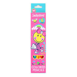 Карандаши 6 цветов "Smiley World" (pink)