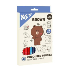 Карандаши цветные YES 18 цветов "Line Friends"