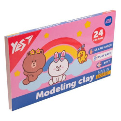 Пластилин YES, 24 цвета, 480г 