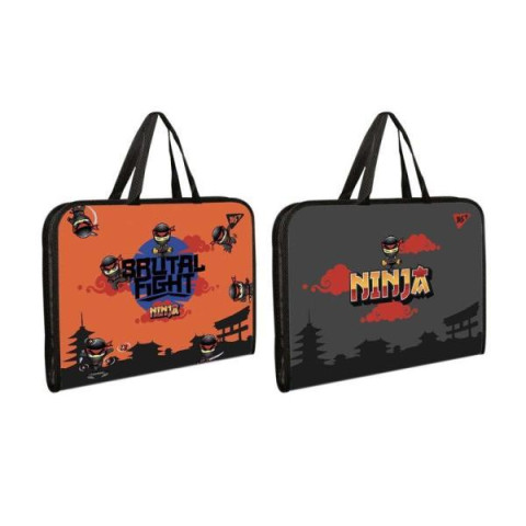 Папка-портфель YES FC на блискавці з тканинними ручками 