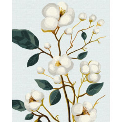 Картина за номерами Квіти. Вишукана бавовна , з фарбами металiк extra, 40х50см, термопакет, Идейка (KHO5682)