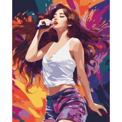 Картина по номерам Люди. Волшебная певица, 40х50см, термопакет, Идейка (KHO8374)