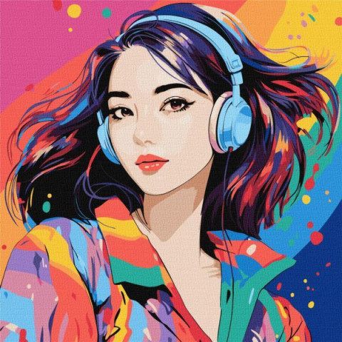 Картина по номерам Люди. Мир звуков, 40х40см, термопакет, Идейка (KHO8378)