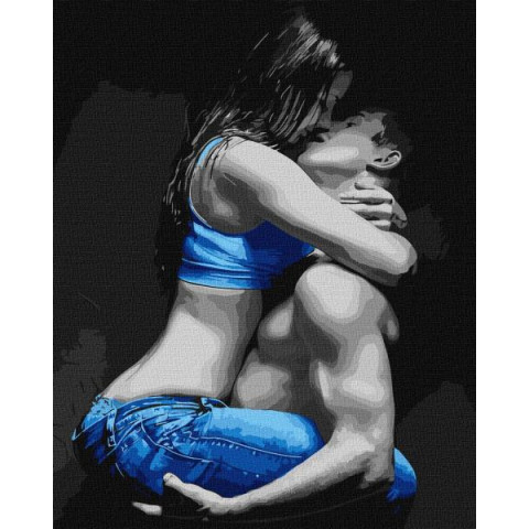 Картина по номерам Любовь. Страстные объятия, 40х50см, термопакет, Идейка (KHO8409)