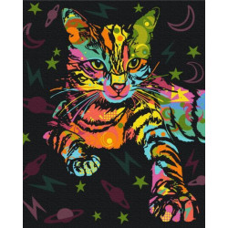 Картина по номерам Животные. Космический кот, 40х50см, термопакет, Brushme (BS51365)