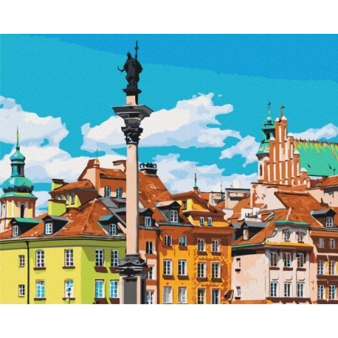 Картина по номерам Города. Замковая площадь. Варшава, 40х50см, термопакет, Brushme (BS53433)