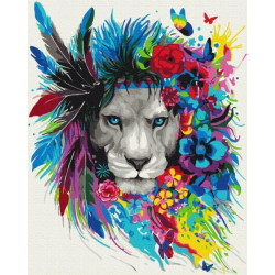 Картина за номерами Тварини. зірке око, 40х50см, термопакет, Brushme (BS4906)