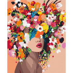 Картина за номерами Люди. Квіткова німфа, 40х50см, термопакет, Brushme (BS41053)