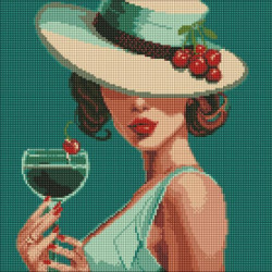 Алмазная мозаика без подрамника "Блю Кюрасао" 40х40см, блистер, ТМ Идейка, Украина