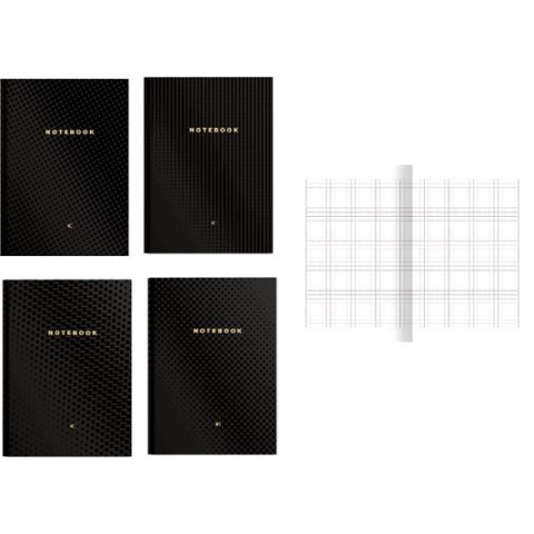 Книга деловая premium А5 96 листов клетка Black 22*15см