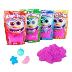 Кінетичний пісок Magic sand у пакеті фіолетовий, 0,350кг, ТМ Стратег, Україна.