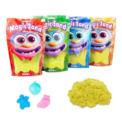 Кінетичний пісок Magic sand в пакеті жовтий, 0,350кг, пак. 22*13см, ТМ Стратег, Україна