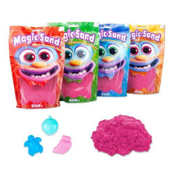 Кінетичний пісок Magic sand у пакеті рожевий, 0,350кг, ТМ Стратег, Україна.