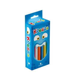 Крейда Маленька кругла - 8 штук різнокольорова, в кор. 8*4*2см, ТМ Стратег, Україна