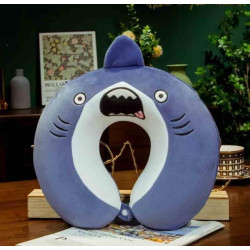 Подушка подголовник Акула, из пены с эффектом памяти, съемный чехол, 28*30см, ТМ Dreamtoys