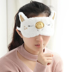 Маска для сна плюшевая Золотой единорог, для детей, в пак. 22*16см, ТМ Dreamtoys