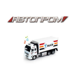 Машина мет. АВТОПРОМ 1:38, фургон, бат., мир., звук, в корр. 25,5*12*9см
