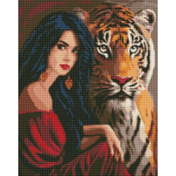 Алмазная мозаика "Власть красоты" с АВ стразами 40х50см, термопакет, ТМ Идейка, Украина