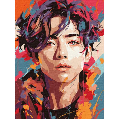 Картина по номерам Люди. Игра цветов, 30х40см, термопакет, Идейка (KHO8395)