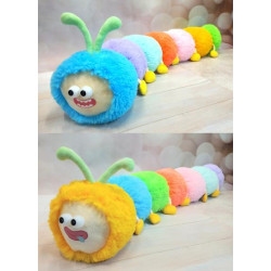 Мягкая игрушка подушка-обнимашка "Гусеничка" батон 95см, разноцветная, ТМ Dreamtoys, Украина