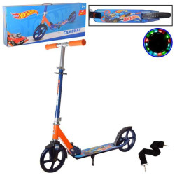 Самокат городской 2-х колес. Hot Wheels, алюминий/сталь, колеса PU 200мм, в кор. 74*12*31см
