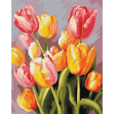 Картина по номерам Цветы. Весенний букет, 40х50см, в термопакете, Идейка (KHO3268)