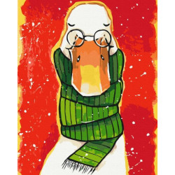 Картина за номерами Тварини. Теплий шарф ANNART, 40х50см, в термопакеті, Brushme (BS53873)