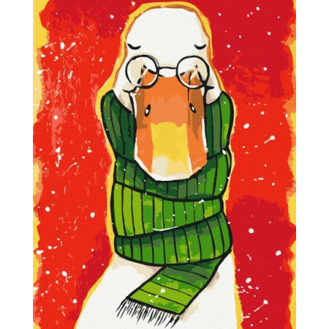 Картина за номерами Тварини. Теплий шарф ANNART, 40х50см, в термопакеті, Brushme (BS53873)