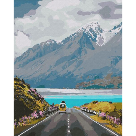 Картина за номерами Пейзаж. Подорож у гори, 40х50см, в термопакеті, Brushme (BS31640)