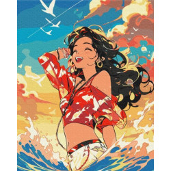 Картина по номерам Люди. В ритме волн, 40х50см, в термопакете, Brushme (BS53818)