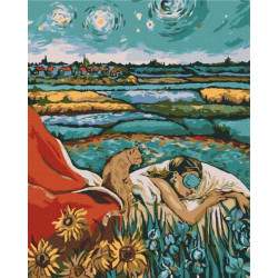 Картина по номерам Люди. Звездная Одри Виктория Ковальенко, 40х50см, в термопакете, Brushme (BS51588)