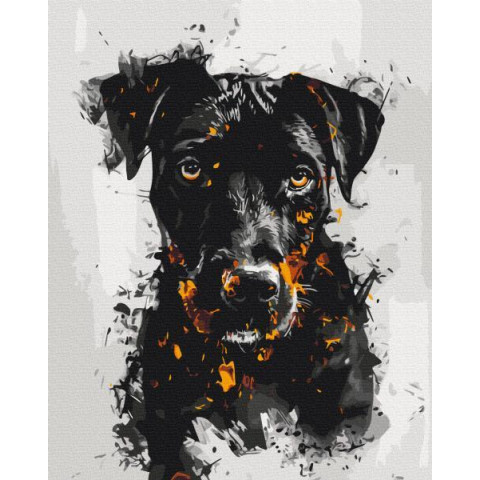 Картина по номерам Животные. Огненный пес, 40х50см, в термопакете, Brushme (BS53929)