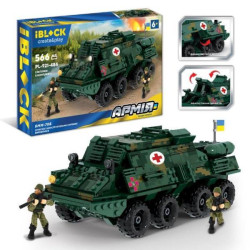 Конструктор IBLOCK Армия, БММ-70Б, 578 дет., 2 фигурки, в кор. 46*6,4*28,5см