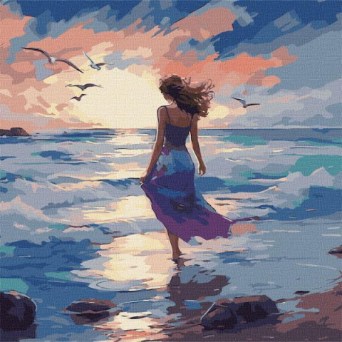 Картина за номерами Люди. Чудова стихія, 40х40см, в термопакеті, Идейка (KHO8418)