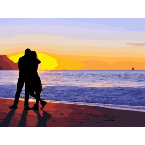 Картина по номерам Люди. Влюбленные на побережье, 40х50см, в термопакете, ART Craft (10212-AC)