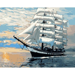 Картина по номерам Транспорт. Белые паруса, 40х50см, в термопакете, ART Craft (10613-AC)
