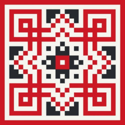 Картина по номерам Патриотическая. Украинский орнамент, 30х30см, в термопакете, ART Craft (13040-AC)