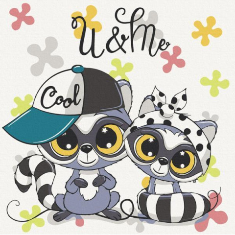 Картина за номерами Дитячі сюжети. Круті єноти, 30х30см, в термопакеті, ART Craft (15535-AC)