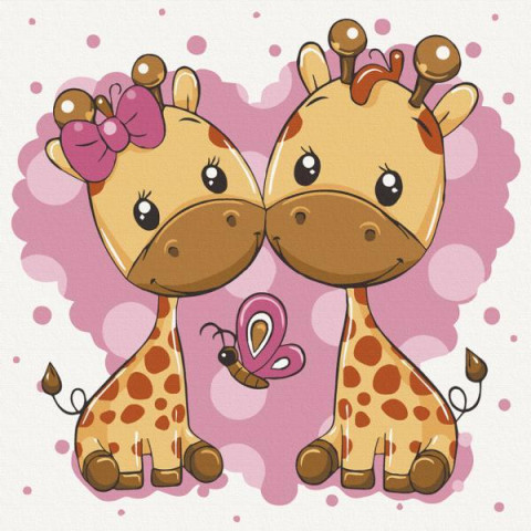 Картина за номерами Дитячі сюжети. Жирафіки, 30х30см, в термопакеті, ART Craft (15542-AC)