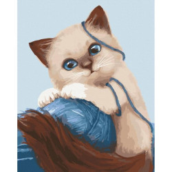 Картина за номерами Тварини. Кошеня, що грає, 30х40см, в термопакеті, ART Craft (11673-AC)