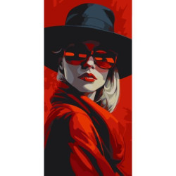 Картина по номерам Люди. Стильная леди, 40х80см, в термопакете, ART Craft (10020-AC)