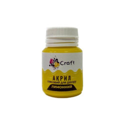Акрил глянцевый для декора "Лимонный", ТМ ART Craft, Украина