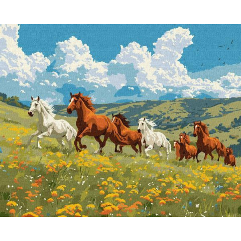 Картина за номерами Тварини. Сила та грація, 40х50см, в термопакеті, Идейка (KHO6591)