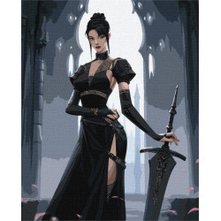 Картина за номерами Люди. Відважна дівчина, 40х50см, в термопакеті, Идейка (KHO8396)